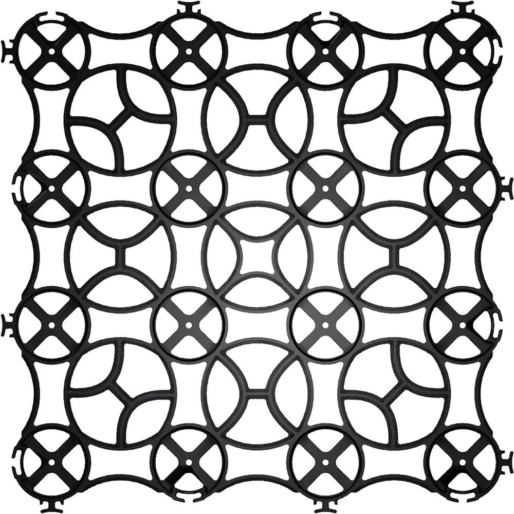 GRAVALOCK PERMEABLE PAVER 22 in. x 22 in. x 1 in. Black Slim Grid Plastic Pavers (12-Pavers/40.5 sq. ft.)