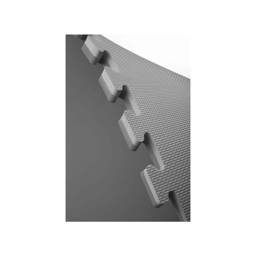 Norsk Black/Gray 24 in. x 24 in. EVA Foam Sport Multi-Purpose Reversible Interlocking Tile (12-Tile)