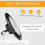 Cedar Hill 12.5 in. 150-200-240-Watt Black UFO LED High Bay Light 4000-5000-6000K