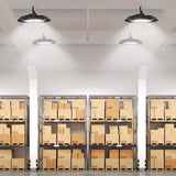 Cedar Hill 13 in. 450-Watt Equivalence Integrated LED Black UFO High Bay Light 21000 Lumens 5000K