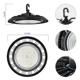 Cedar Hill 13 in. 450-Watt Equivalence Integrated LED Black UFO High Bay Light 21000 Lumens 5000K