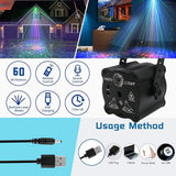 DJ Disco Strobe Party Stage Light with Sound Activated Background Party Light with 60 Patterns Light