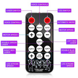 RGB LED Party Lights 9 Lens DJ Disco Ball Stage Lighting with Sound Activated and Remote Control