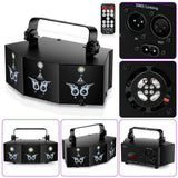 RGB LED Party Lights 9 Lens DJ Disco Ball Stage Lighting with Sound Activated and Remote Control
