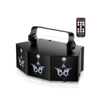 RGB LED Party Lights 9 Lens DJ Disco Ball Stage Lighting with Sound Activated and Remote Control