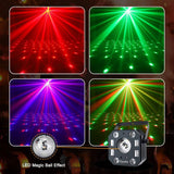 5 in 1 Stage Light Disco, Eyeshot with Magic Ball, Led Par Pattern Strobe Light with UV Effect, Remote and DMX Control