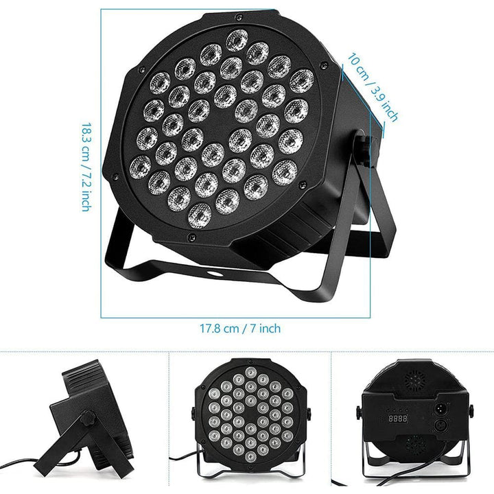Unbranded RGB 36 LED Stage Lights DJ Par Lights, Sound Activated, Remote & DMX Controlled LED Uplights, 7 Modes Uplighting