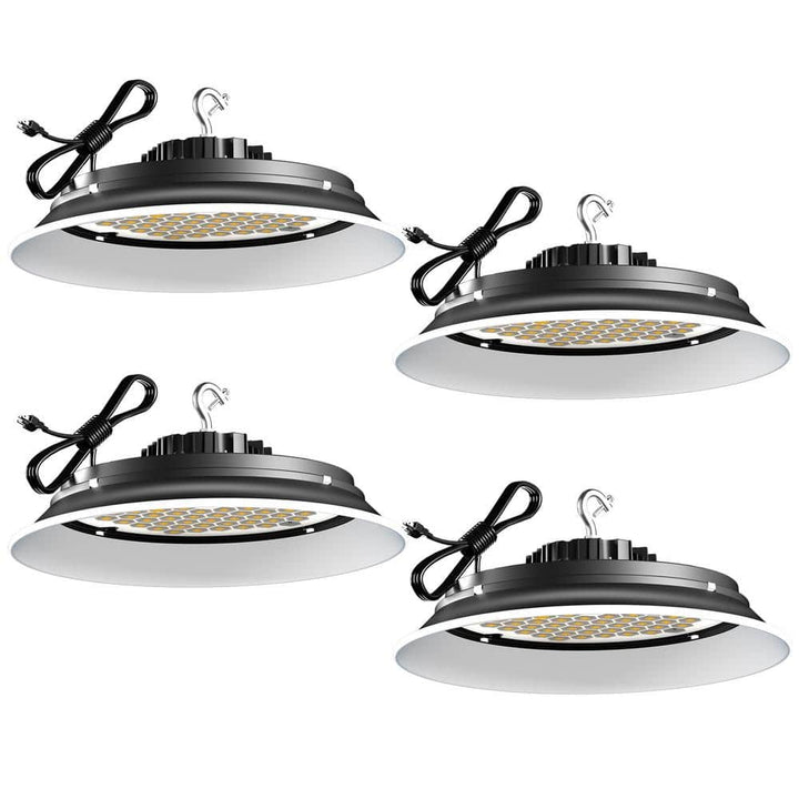 bulbeats 4Pack of 215W LED High Bay Light 32250LM High Bay LED Shop Lights AC100-277V Commercial Bay Lighting for Warehouse