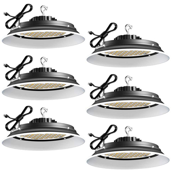 bulbeats 6Pack of 215W LED High Bay Light 32250LM High Bay LED Shop Lights AC100-277V Commercial Bay Lighting for Warehouse