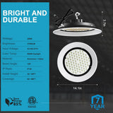 bulbeats 8Pack of 250W LED High Bay Light 37500LM High Bay LED Shop Lights AC100-277V Commercial Bay Lighting for Warehouse