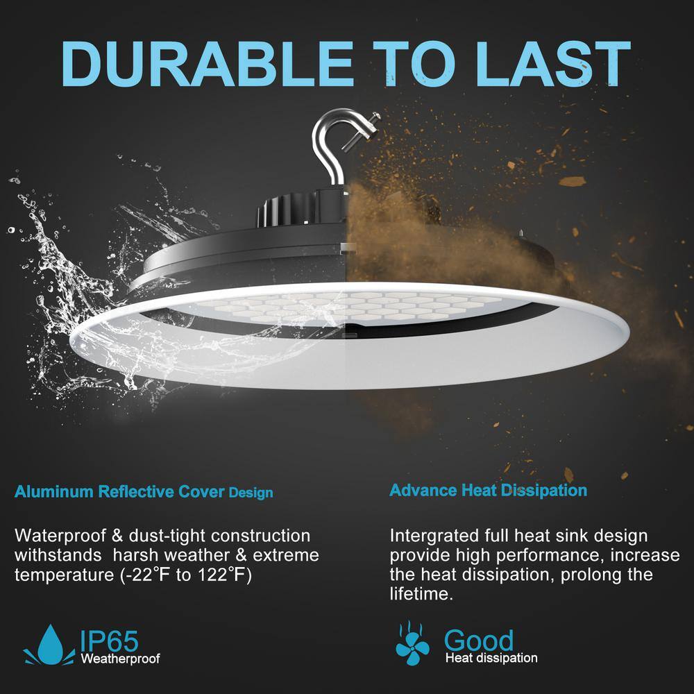 bulbeats 8Pack of 250W LED High Bay Light 37500LM High Bay LED Shop Lights AC100-277V Commercial Bay Lighting for Warehouse