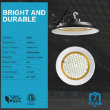 bulbeats 6Pack of 300W LED High Bay Light 45000LM High Bay LED Shop Lights AC100-277V Commercial Bay Lighting for Warehouse