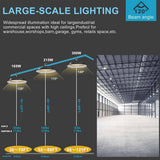 bulbeats 6Pack of 300W LED High Bay Light 45000LM High Bay LED Shop Lights AC100-277V Commercial Bay Lighting for Warehouse