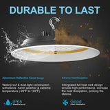 bulbeats 6Pack of 300W LED High Bay Light 45000LM High Bay LED Shop Lights AC100-277V Commercial Bay Lighting for Warehouse