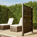HOFT End Post Kit 73 in. x 3 in. x 3 in. Black Aluminum Deck Fence End Post and Hardware Kit A6