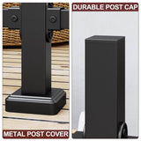 HOMEIBRO 38 in. x 1.2 in. Galvanized Steel Matte Black Deck Balusters (2-Pack)