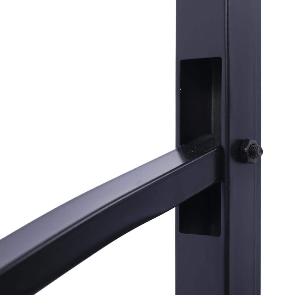 HOMEIBRO 37 in. Steel Handrail for Outdoor Steps