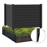 HONEY JOY Black Vinyl Privacy Fence Panel & Trash Enclosure