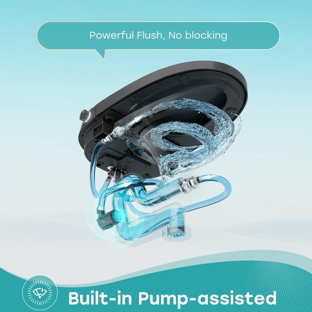 HOROW T36 Unique Black Smart Bidet Toilet with Auto Flush & LED Screen