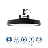 InfiBrite 12.8 in. 5000K Daylight 38,400 Lumens 240-Watt Integrated LED Dimmable Wet Rated Black High Bay Light 100-277 Volt