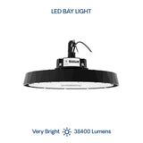InfiBrite 12.8 in. 5000K Daylight 38,400 Lumens 240-Watt Integrated LED Dimmable Wet Rated Black High Bay Light 100-277 Volt