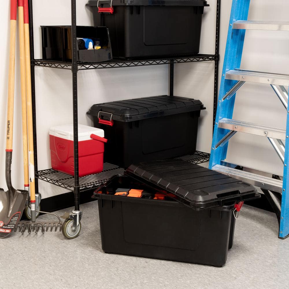 IRIS 82 Qt./21 Gal. Heavy-duty Stackable Storage Tote - Set of 4
