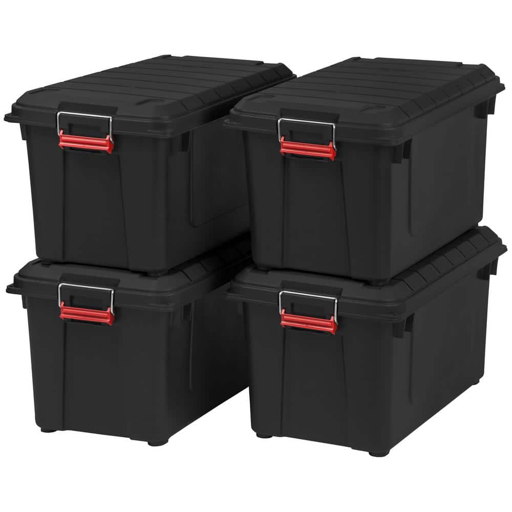 IRIS 82 Qt./21 Gal. Heavy-duty Stackable Storage Tote - Set of 4