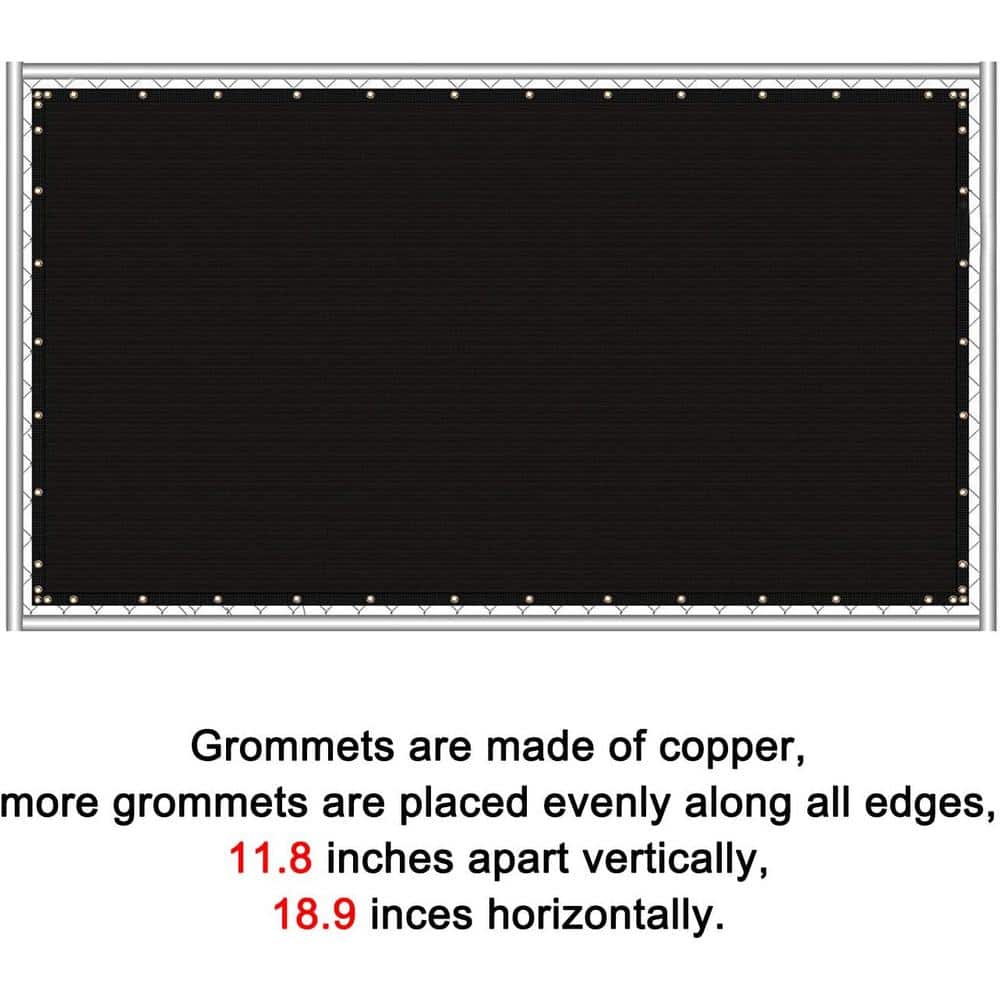 ITOPFOX 6 ft. x 50 ft. Privacy Screen Fencing Mesh Shade Net Cover for Garden and Heavy-Duty in Black