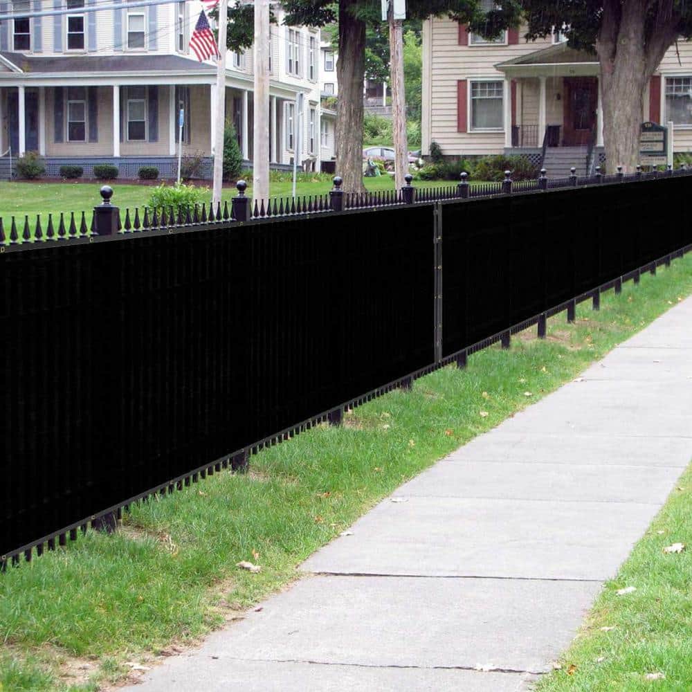 ITOPFOX 6 ft. x 50 ft. Privacy Screen Fencing Mesh Shade Net Cover for Garden and Heavy-Duty in Black