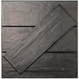 Ivy Hill Tile Piston Camp Black Rock 4 in. x 12 in. 7mm Matte Ceramic Subway Wall Tile (34-piece, 10.97 sq. ft. per box)