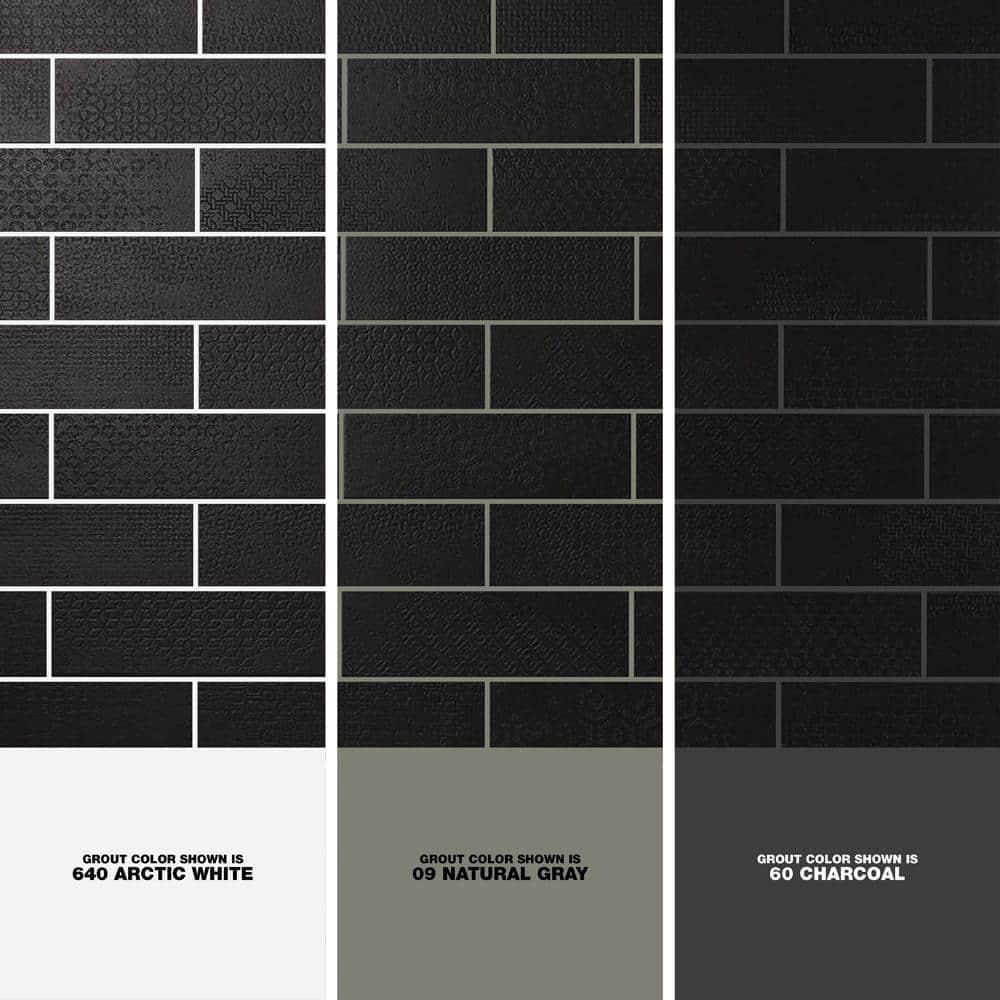 Ivy Hill Tile Harper 4 in. x 12 in. Black Matte Porcelain Subway Floor and Wall Tile (30 pieces / 8.72 sq. ft. / box)