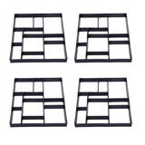 JAXPETY Concrete Mold Cement Paver Stepping Stone Walk Maker (4-Pieces)