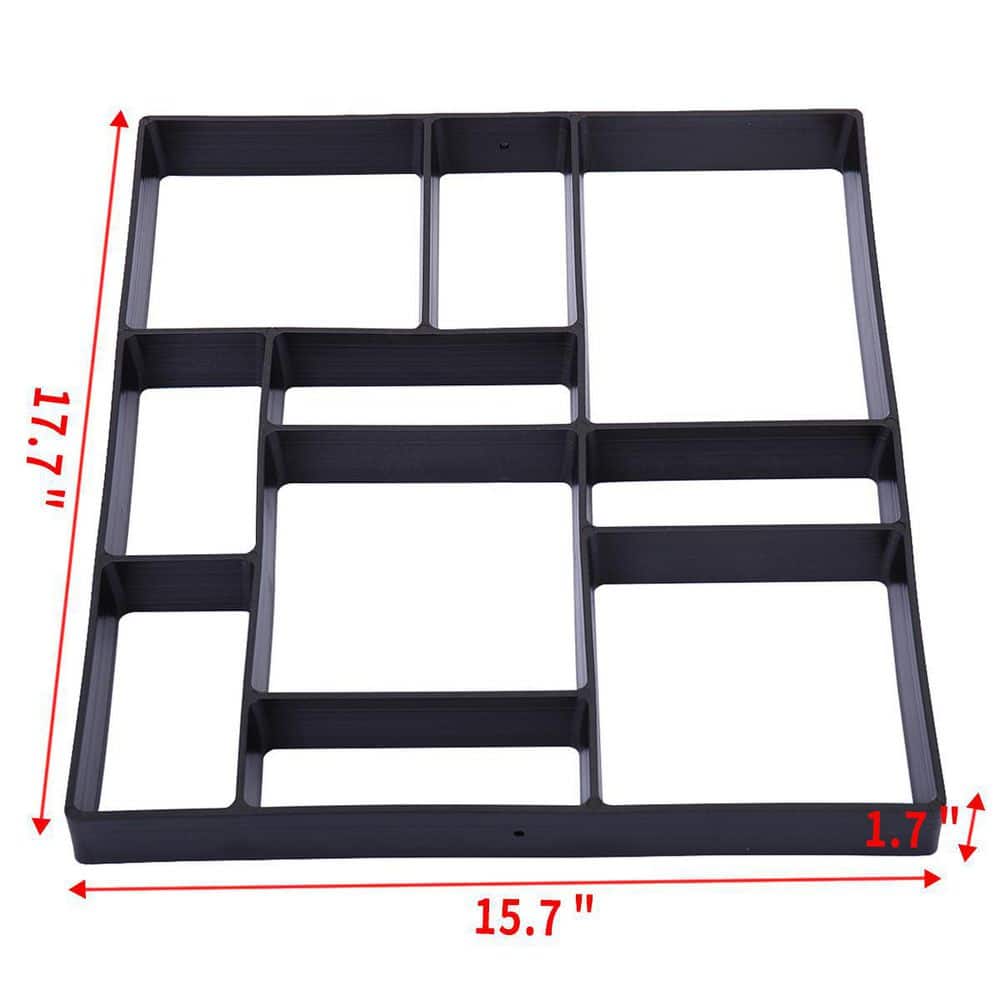 JAXPETY Concrete Mold Cement Paver Stepping Stone Walk Maker (4-Pieces)