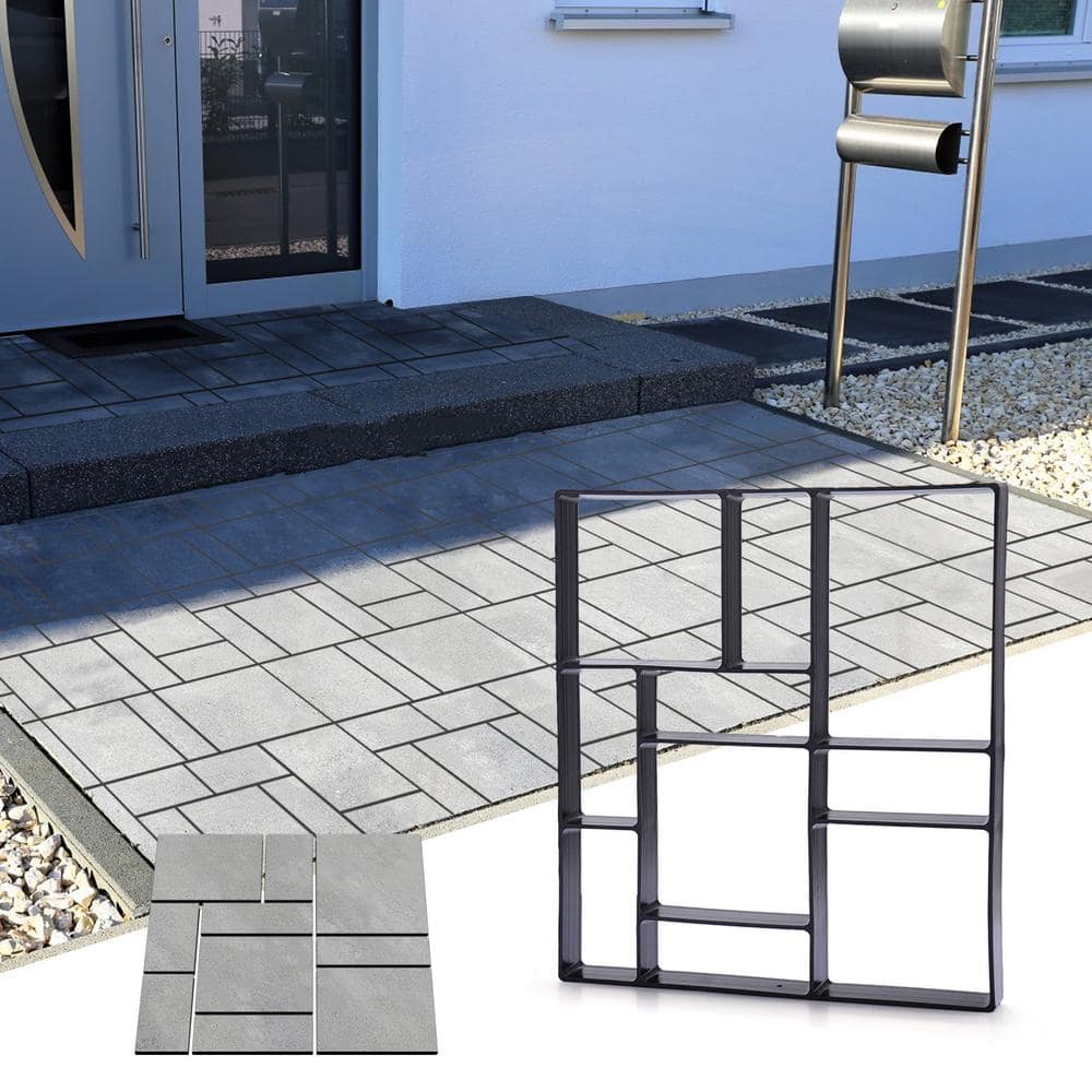 JAXPETY Concrete Mold Cement Paver Stepping Stone Walk Maker (4-Pieces)