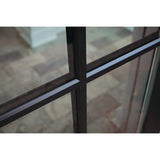 JELD-WEN 36 in. x 80 in. Left-Hand 4 Lite Clear Glass Black Painted Fiberglass Prehung Front Door with Brickmould