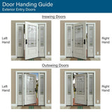 JELD-WEN 36 in. x 80 in. 1 Panel Left-Hand Inswing 3/4 Lite Clear Glass Black Steel Prehung Front Door