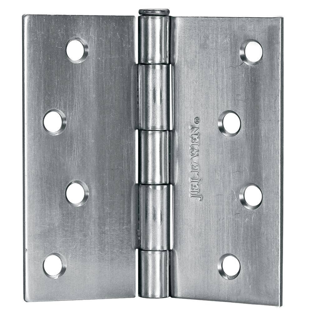 JELD-WEN 36 in. x 80 in. 1 Panel Left-Hand Inswing 3/4 Lite Clear Glass Black Steel Prehung Front Door
