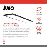 Juno LPFM 1 ft. x 4 ft. 4000 Lumen Black or White Dimmable Integrated LED Flush Mount Flat Panel Light with Switchable CCT