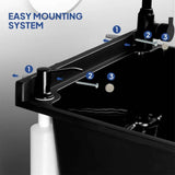 Karl home 17.5 in. D x 20.3 in. W Wall Mount Laundry/Utility Sink in Black with Faucet