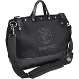 Klein Tools Deluxe Tool Bag, Black Canvas, 13 Interior Pockets, 16 in, Model 510216SPBLK