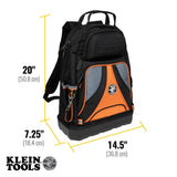 Klein Tools Tradesman Pro Organizer Tool Backpack, 39 Pockets, Black, 20 x 14.5 x 7.25 in (Model 55421BP-14)