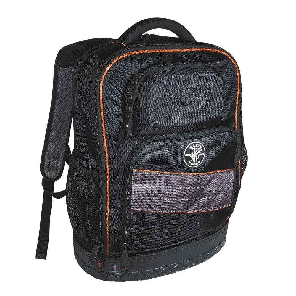 Klein Tools Tradesman Pro Organizer Technician’s Jobsite Tool Backpack with Laptop Pocket, 14 in. W x 18.5 in. H x 7 in. D (Model 55456BPL)