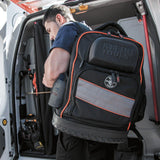 Klein Tools Tradesman Pro Organizer Technician’s Jobsite Tool Backpack with Laptop Pocket, 14 in. W x 18.5 in. H x 7 in. D (Model 55456BPL)