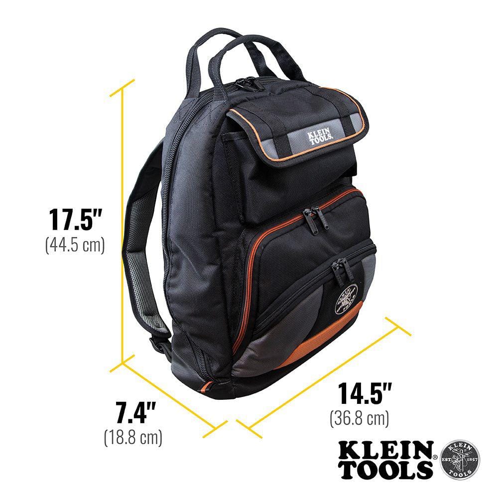 Klein Tools Tradesman Pro Tool Gear Backpack, 35 Pockets, 17.5 in Width (Model 55475)