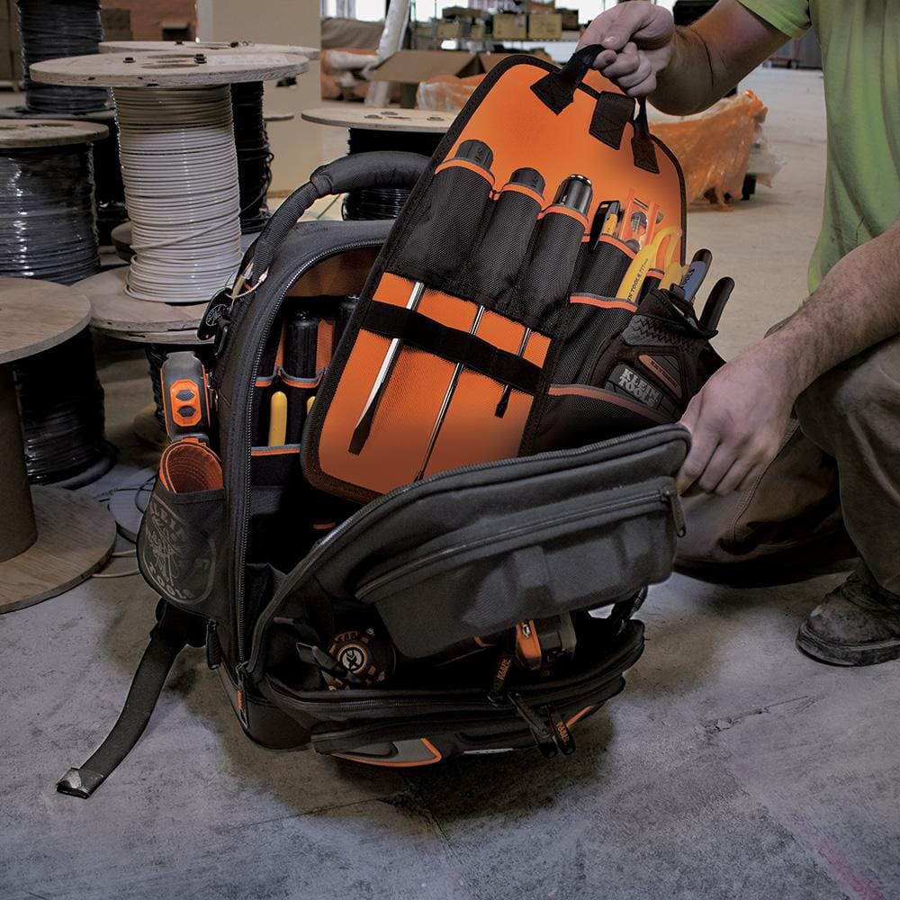 Klein Tools Tradesman Pro Organizer Tool Master Backpack, 19.5 in, 48 Pockets, Model 55485