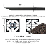 KOZYARD Outdoor Privacy Screen Black Vinyl Fence Panels with Stakes