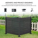 KOZYARD Outdoor Privacy Screen Black Vinyl Fence Panels with Stakes