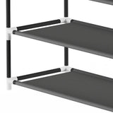 Lavish Home 67.75 H 50-Pair 10-Tier Black Polypropylene Shoe Rack