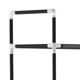 Lavish Home 67.75 H 50-Pair 10-Tier Black Polypropylene Shoe Rack
