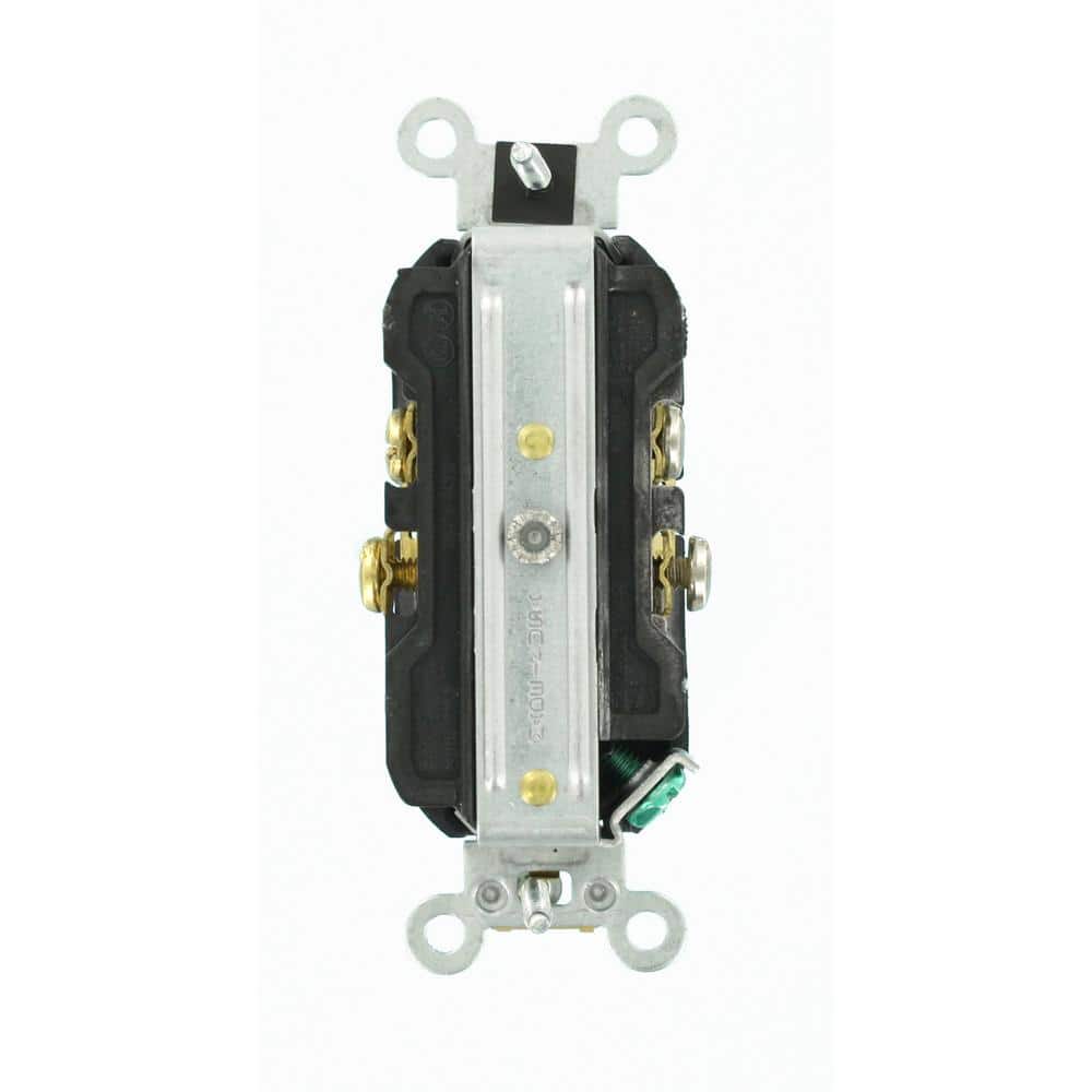 Leviton 20 Amp Commercial Grade Duplex Outlet, Black (NEMA 5-20R, 125V)